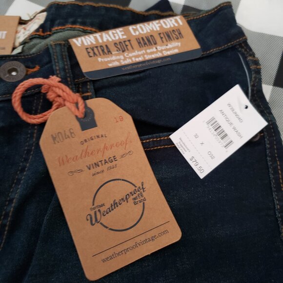 Men’s Weatherproof Vintage Comfort Slim Stretch Blue Jeans NWT Sz. 32x32 - Picture 3 of 9